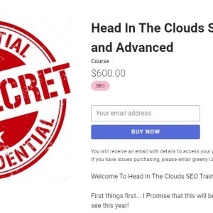 [GET] Holy Starks - Head In The Clouds SEO Training Basic and Advanced